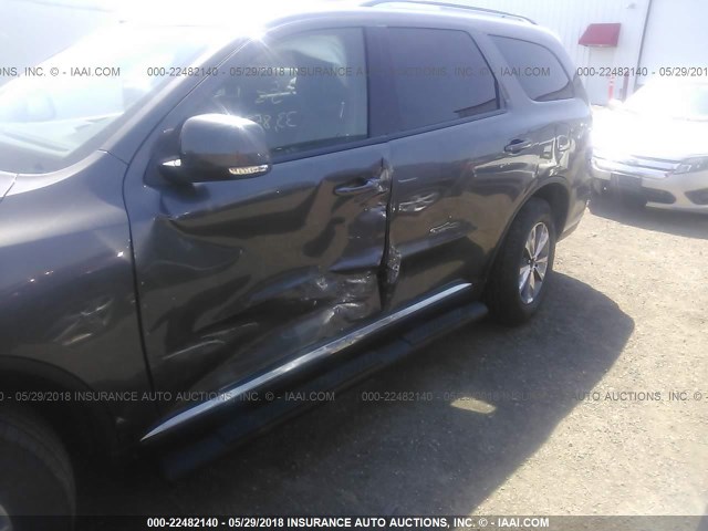 1C4RDJDG7EC599560 - 2014 DODGE DURANGO LIMITED GRAY photo 6