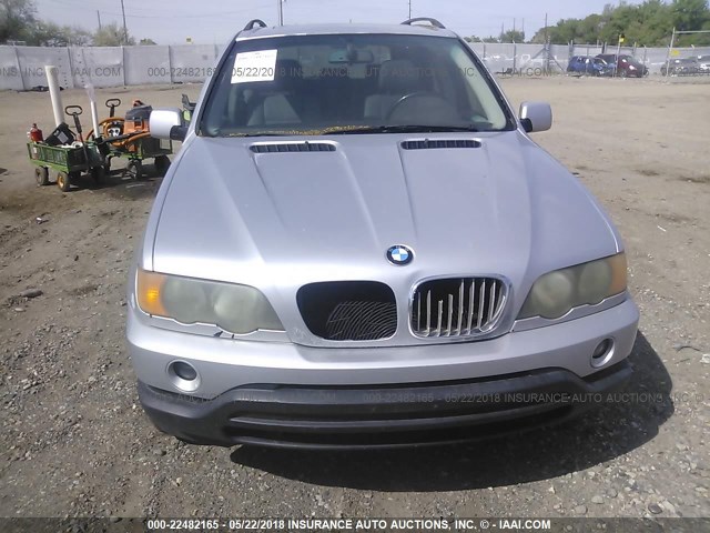 WBAFB33541LH09365 - 2001 BMW X5 4.4I SILVER photo 6