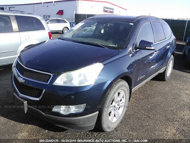 1GNEV23D49S133807 - 2009 CHEVROLET TRAVERSE LT BLUE photo 2