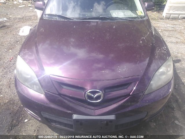 JM1BK344881831916 - 2008 MAZDA 3 HATCHBACK PURPLE photo 6