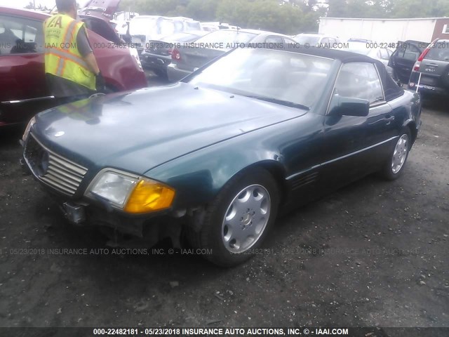 WDBFA67E1RF092501 - 1994 MERCEDES-BENZ SL 500 GREEN photo 2