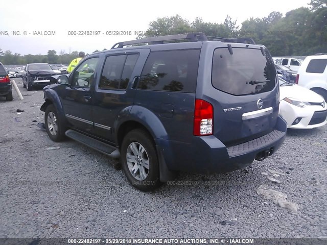 5N1AR18B08C624165 - 2008 NISSAN PATHFINDER S/LE/SE BLUE photo 3