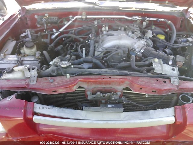 1N6ED27T84C418295 - 2004 NISSAN FRONTIER CREW CAB XE V6 RED photo 10