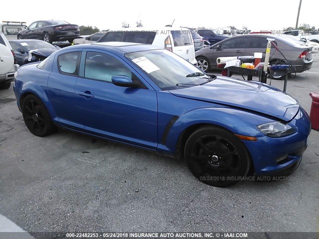 JM1FE173380215126 - 2008 MAZDA RX8 BLUE photo 1