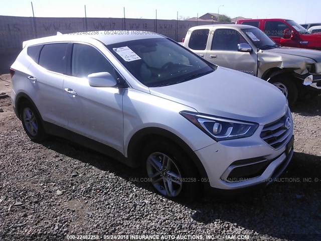 5XYZTDLBXHG453096 - 2017 HYUNDAI SANTA FE SPORT  SILVER photo 1