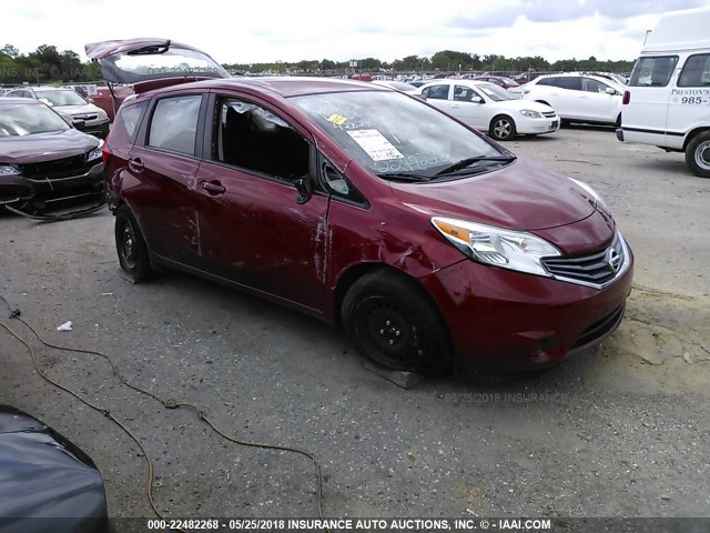 3N1CE2CP3EL428290 - 2014 NISSAN VERSA NOTE S/S PLUS/SV/SL RED photo 1