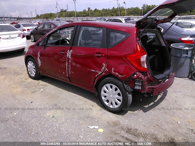 3N1CE2CP3EL428290 - 2014 NISSAN VERSA NOTE S/S PLUS/SV/SL RED photo 3
