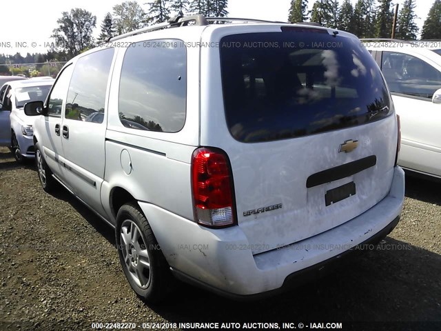 1GBDV13118D161141 - 2008 CHEVROLET UPLANDER INCOMPLETE WHITE photo 3