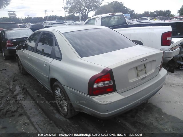 YV1TS92D821273707 - 2002 VOLVO S80 SILVER photo 3