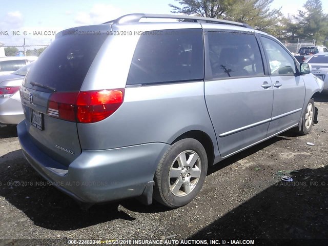 5TDZA22CX4S120124 - 2004 TOYOTA SIENNA XLE/XLE LIMITED BLUE photo 4