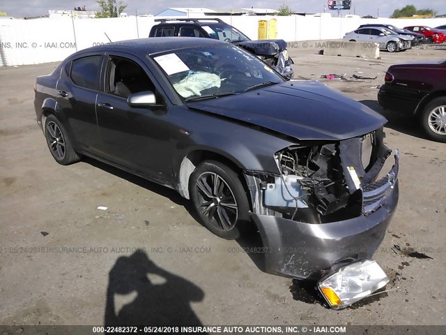 1C3CDZCB0DN618466 - 2013 DODGE AVENGER SXT GRAY photo 1