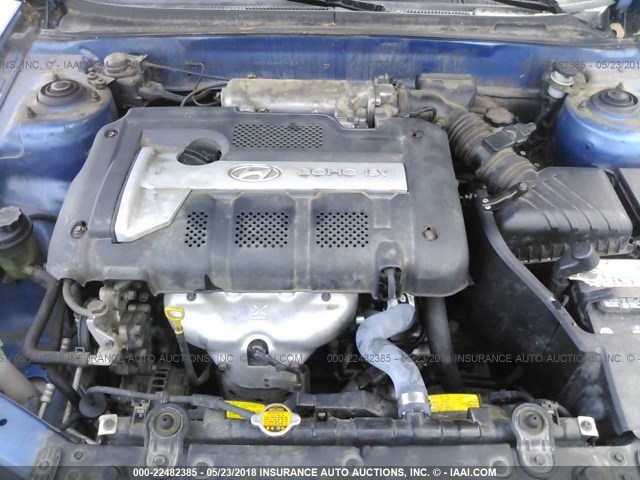 KMHDN46D34U751608 - 2004 HYUNDAI ELANTRA GLS/GT BLUE photo 10