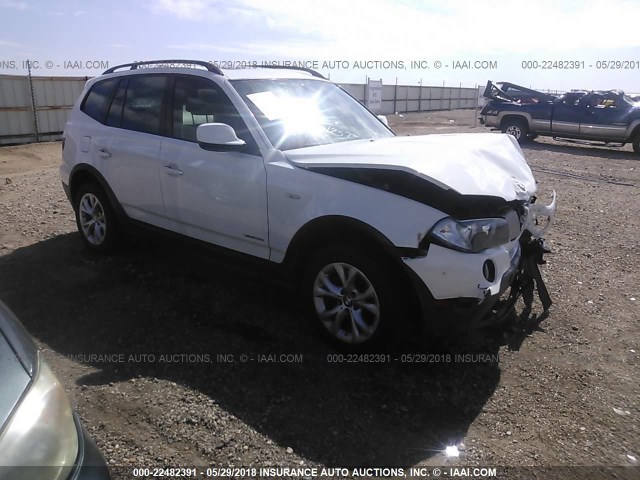 WBXPC9C49AWJ33687 - 2010 BMW X3 XDRIVE30I WHITE photo 1