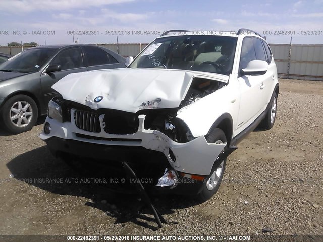 WBXPC9C49AWJ33687 - 2010 BMW X3 XDRIVE30I WHITE photo 6