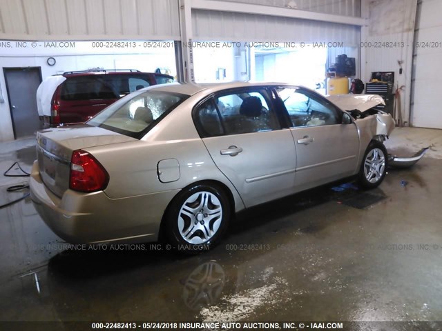 1G1ZS53856F281064 - 2006 CHEVROLET MALIBU LS GOLD photo 4