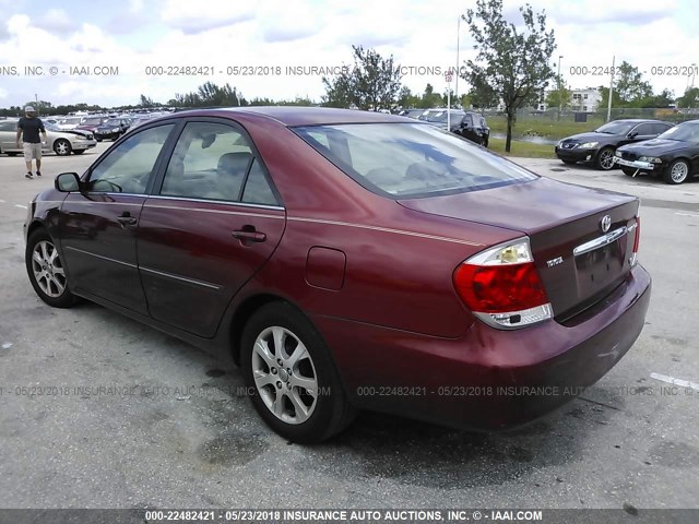 4T1BF30K65U087277 - 2005 TOYOTA CAMRY LE/XLE/SE 红色 照片 3