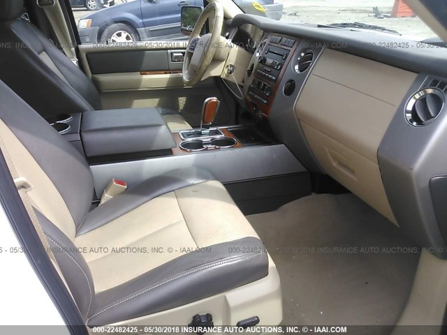 1FMFK17577LA08788 - 2007 FORD EXPEDITION EL EDDIE BAUER WHITE photo 5