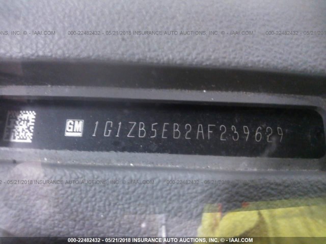 1G1ZB5EB2AF239629 - 2010 CHEVROLET MALIBU LS GRAY photo 9