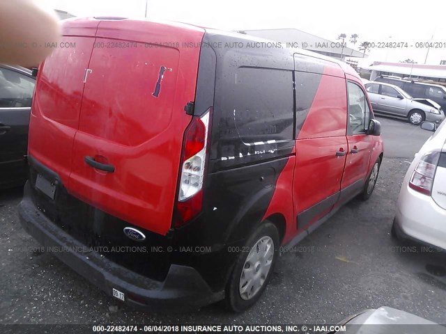 NM0LS7F79F1210682 - 2015 FORD TRANSIT CONNECT XLT RED photo 4