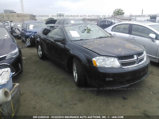 1C3CDZCB5CN167713 - 2012 DODGE AVENGER SXT BLACK photo 1