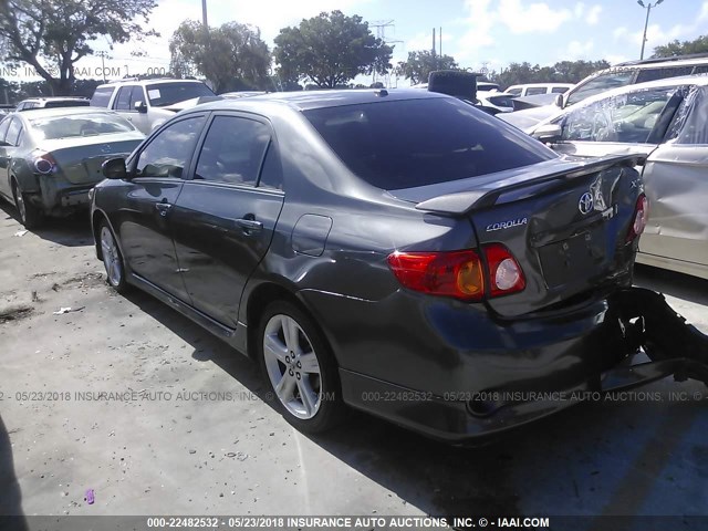 2T1BE4EE5AC041351 - 2010 TOYOTA COROLLA XRS GRAY photo 3