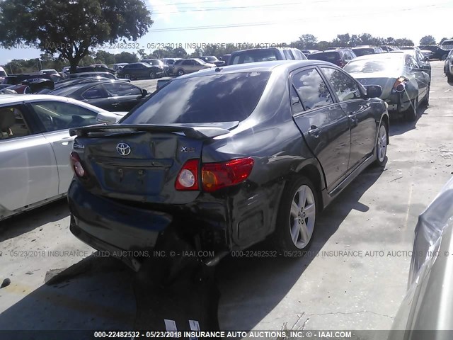 2T1BE4EE5AC041351 - 2010 TOYOTA COROLLA XRS GRAY photo 4