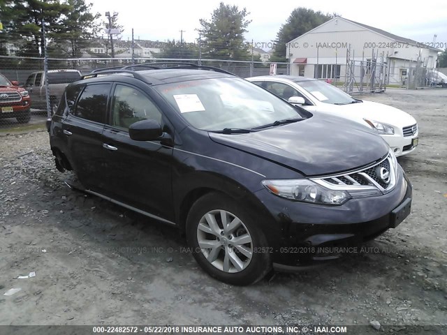 JN8AZ1MW1CW235124 - 2012 NISSAN MURANO S/SL/LE BLACK photo 1