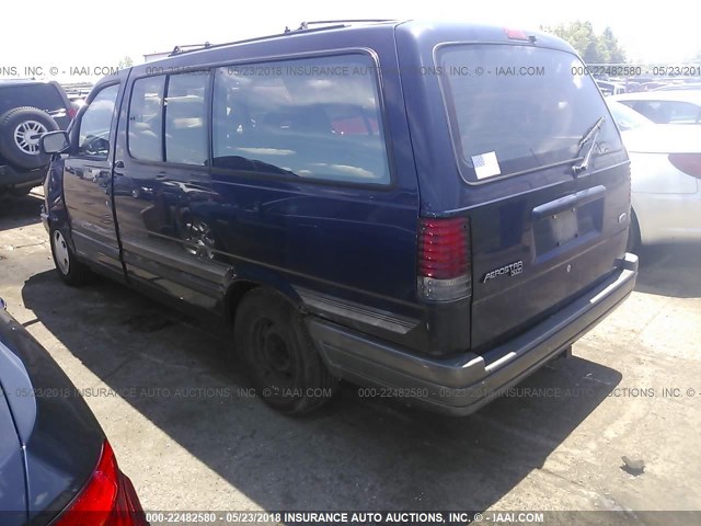 1FMDA31U7VZA08953 - 1997 FORD AEROSTAR Dark Blue photo 3