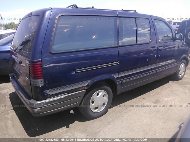 1FMDA31U7VZA08953 - 1997 FORD AEROSTAR Dark Blue photo 4