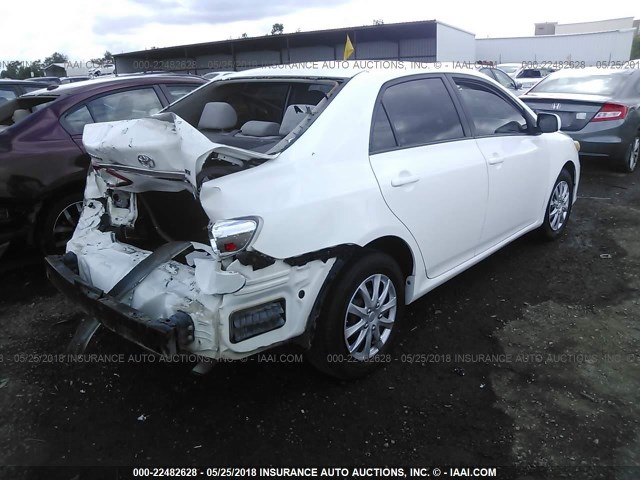 2T1BU4EE9BC589258 - 2011 TOYOTA COROLLA S/LE WHITE photo 4