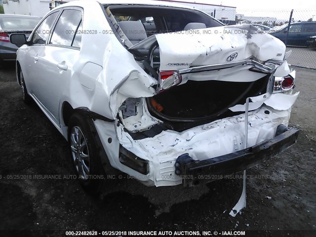 2T1BU4EE9BC589258 - 2011 TOYOTA COROLLA S/LE WHITE photo 6