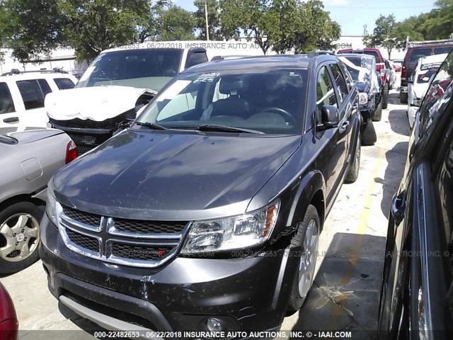 3C4PDCDG4ET220960 - 2014 DODGE JOURNEY LIMITED GRAY photo 2