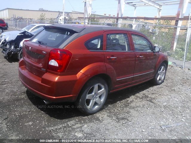 1B3HE78K97D257438 - 2007 DODGE CALIBER R/T ORANGE photo 4