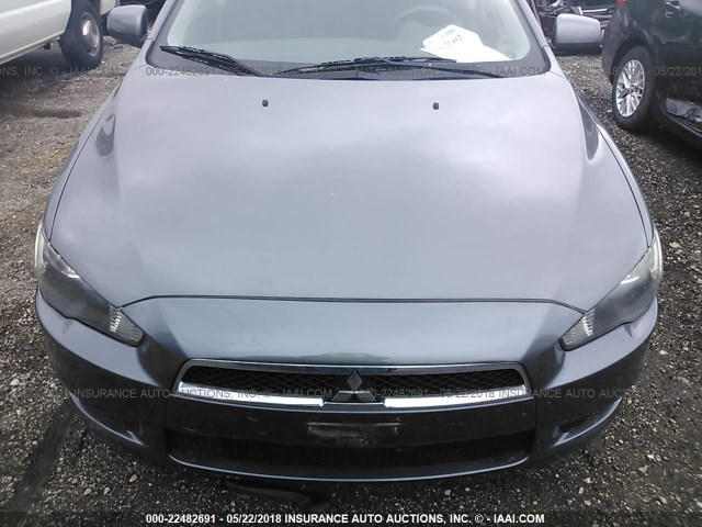 JA32U2FU8BU032725 - 2011 MITSUBISHI LANCER ES/ES SPORT GRAY photo 6