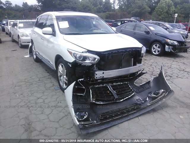 5N1AL0MM1DC310599 - 2013 INFINITI JX35 WHITE photo 1