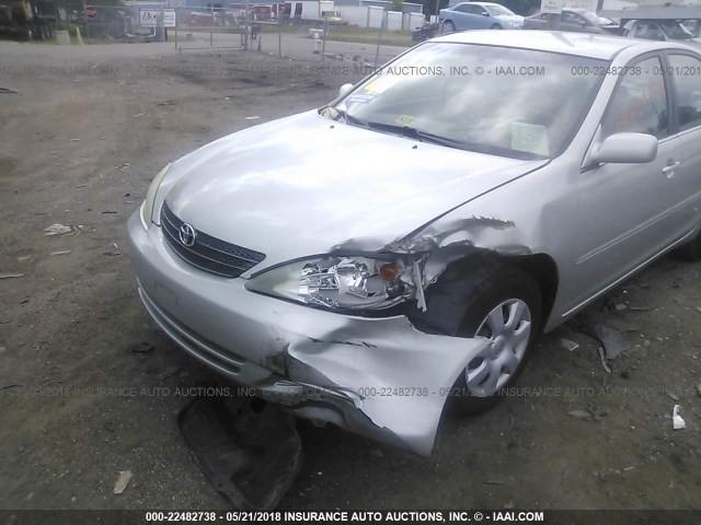 4T1BE32K53U158112 - 2003 TOYOTA CAMRY LE/XLE/SE SILVER photo 6