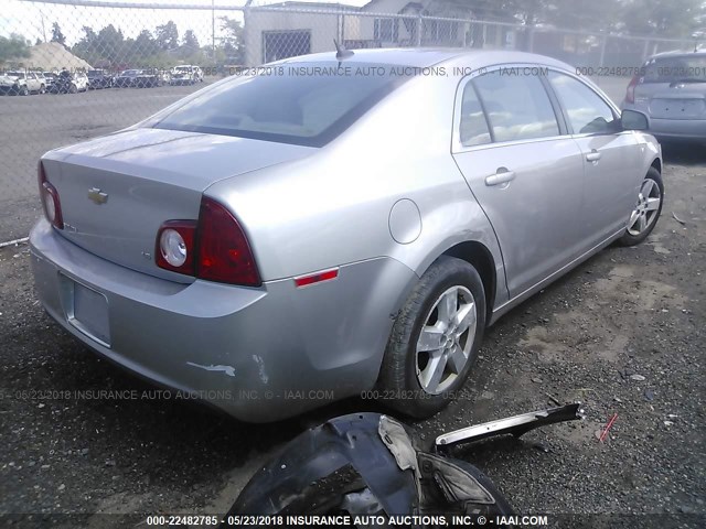 1G1ZG57B18F241106 - 2008 CHEVROLET MALIBU LS SILVER photo 4