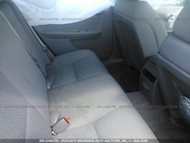 1G1ZG57B18F241106 - 2008 CHEVROLET MALIBU LS SILVER photo 8