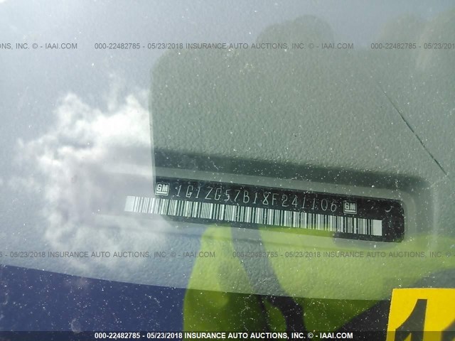 1G1ZG57B18F241106 - 2008 CHEVROLET MALIBU LS SILVER photo 9