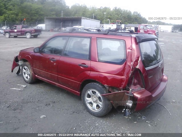 JF1SG63627H739329 - 2007 SUBARU FORESTER 2.5X/SPORTS 2.5X RED photo 3
