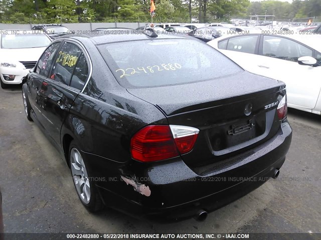 WBAVD53538A282989 - 2008 BMW 335 XI BLACK photo 3