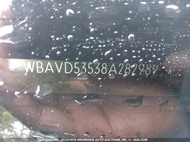 WBAVD53538A282989 - 2008 BMW 335 XI Noir photo 9