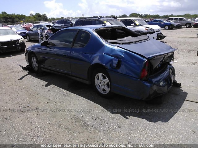 2G1WW12E249282251 - 2004 CHEVROLET MONTE CARLO LS 蓝色 照片 3