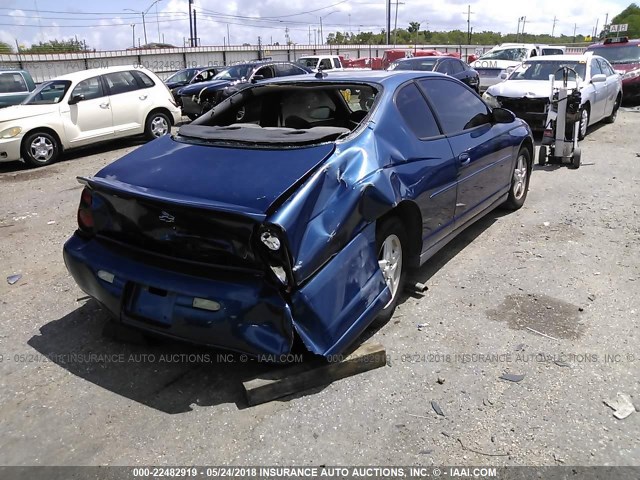 2G1WW12E249282251 - 2004 CHEVROLET MONTE CARLO LS 蓝色 照片 4