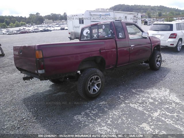 1N6SD16Y0VC327842 - 1997 NISSAN TRUCK KING CAB SE/KING CAB XE RED photo 4