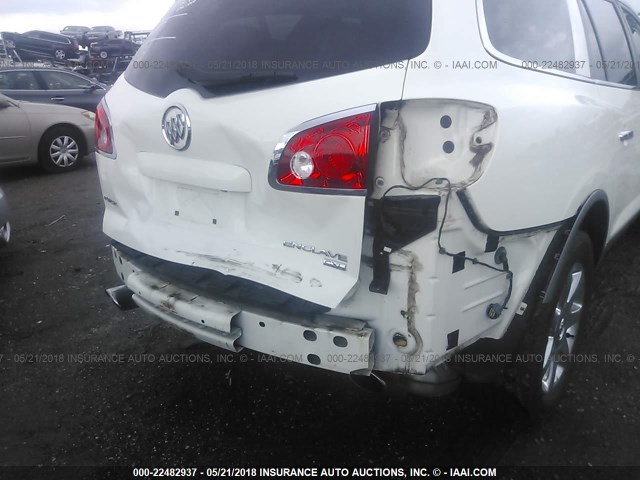 5GAER23D29J186090 - 2009 BUICK ENCLAVE CXL WHITE photo 6