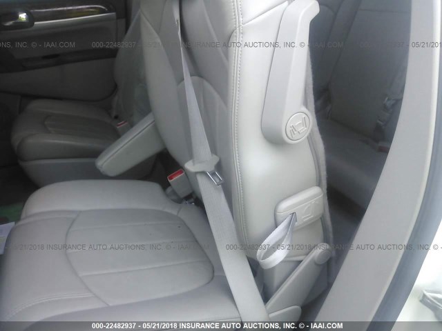 5GAER23D29J186090 - 2009 BUICK ENCLAVE CXL WHITE photo 8