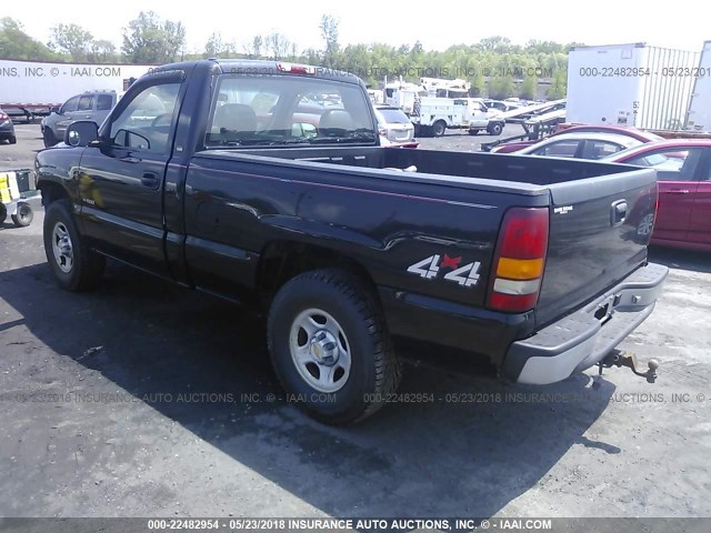 1GCEK14W3XZ149156 - 1999 CHEVROLET SILVERADO K1500 BLACK photo 3