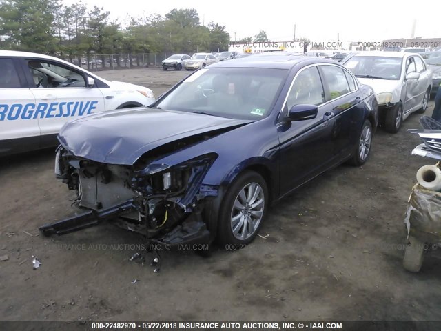 1HGCP2F89CA119666 - 2012 HONDA ACCORD EXL BLUE photo 2