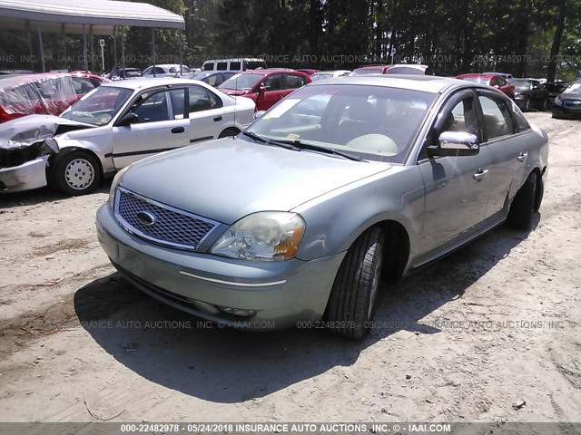 1FAHP24107G159573 - 2007 FORD FIVE HUNDRED SEL GREEN photo 2